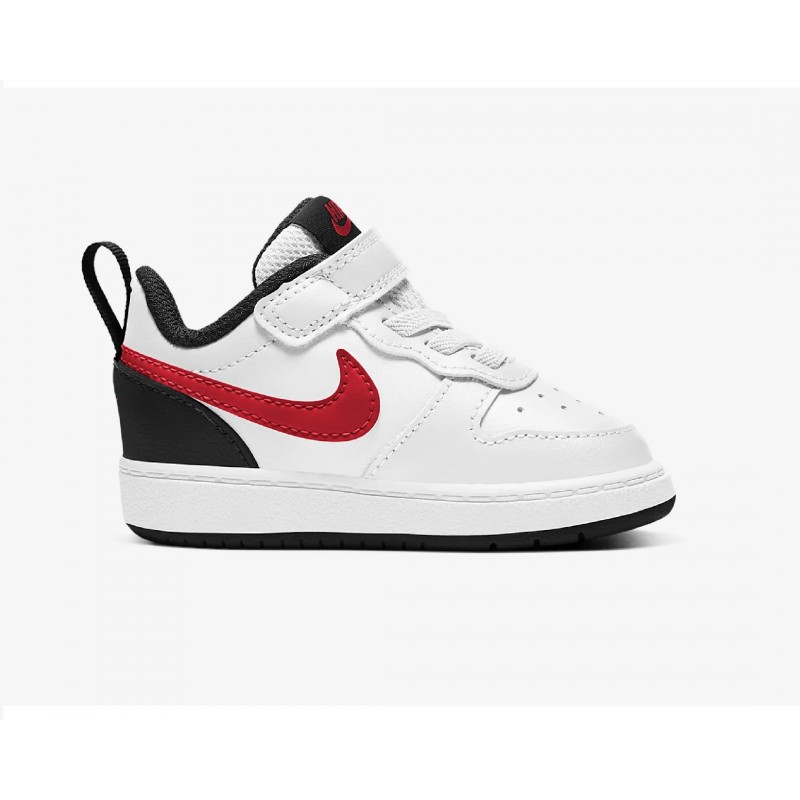 nike court borough low blanco con rojo